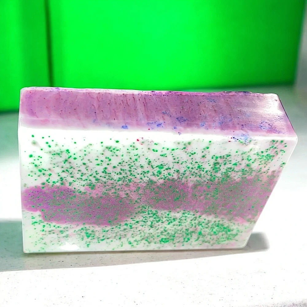 Lavender mint HANDMADE soap donkey milk & coconut oil 2x3 inch 4.5oz